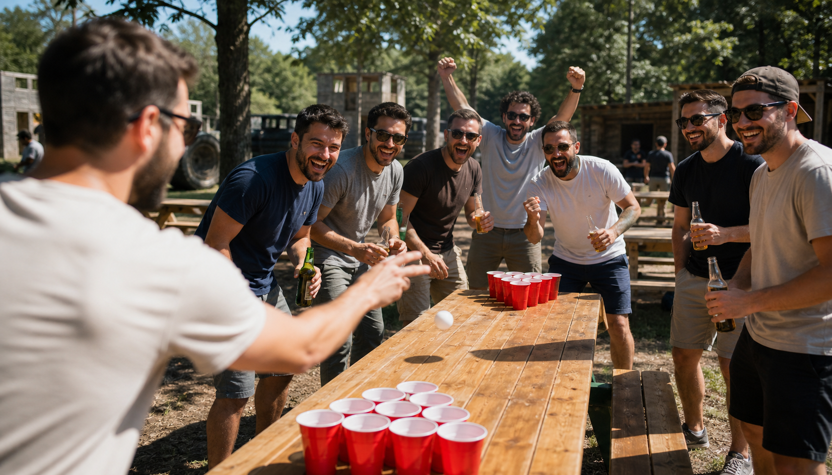 Défi beer pong pour un EVG
